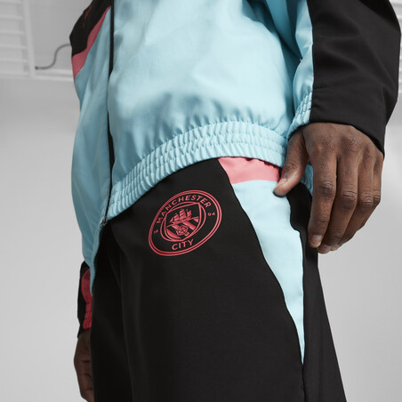 Pantalon survêtement Manchester City Woven noir rose 2023/24