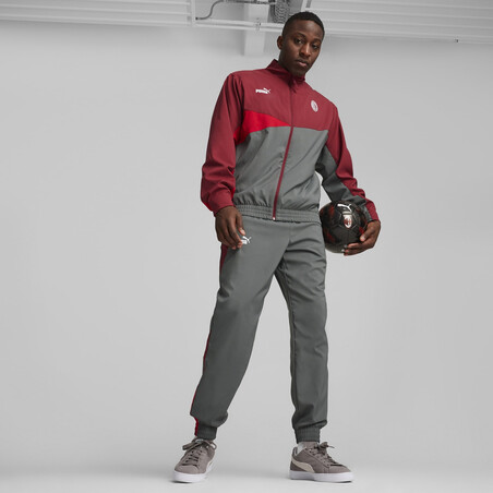 Pantalon survêtement Milan AC Woven gris rouge 2023/24