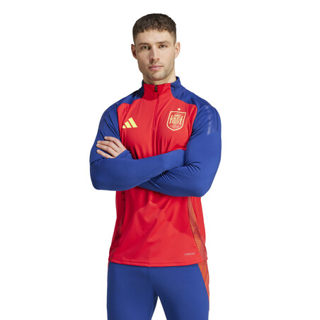 Sweat zippé Espagne rouge bleu 2024