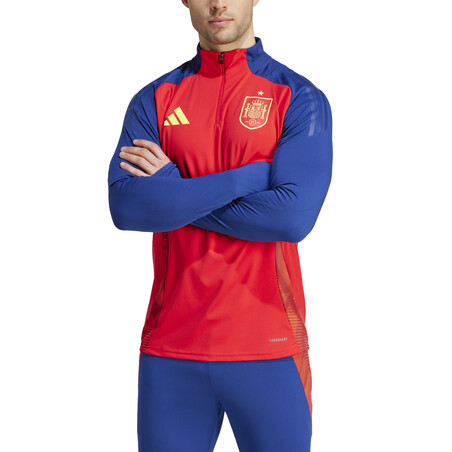 Sweat zippé Espagne rouge bleu 2024