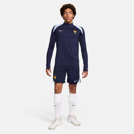 Sweat zippé Equipe de France Strike bleu foncé 2024