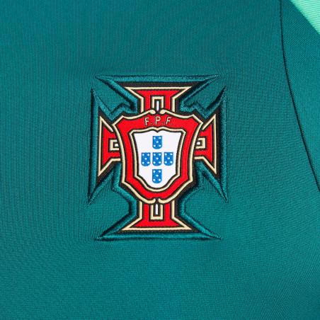 Sweat zippé Portugal Strike vert 2024