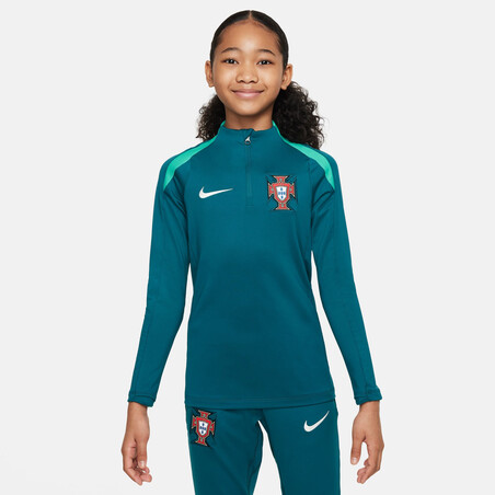 Sweat zippé junior Portugal Strike vert 2024