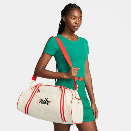 Sac de sport Nike Heritage Retro blanc rouge