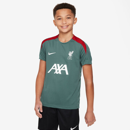 Maillot entraînement junior Liverpool Strike vert rouge 2024/25