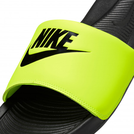 Sandales Nike Victori One Slide noir jaune