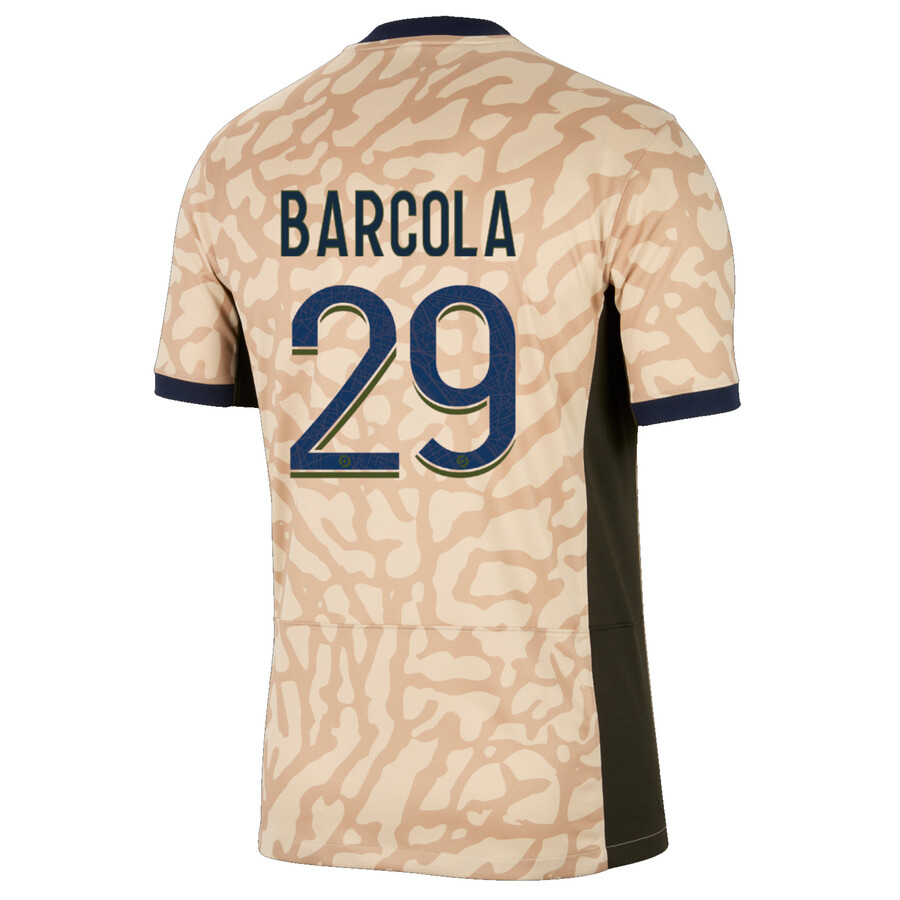 Flocage Officiel PSG 2025 Barcola – Adulte Taille L, LDC Fourth (sans Maillot)