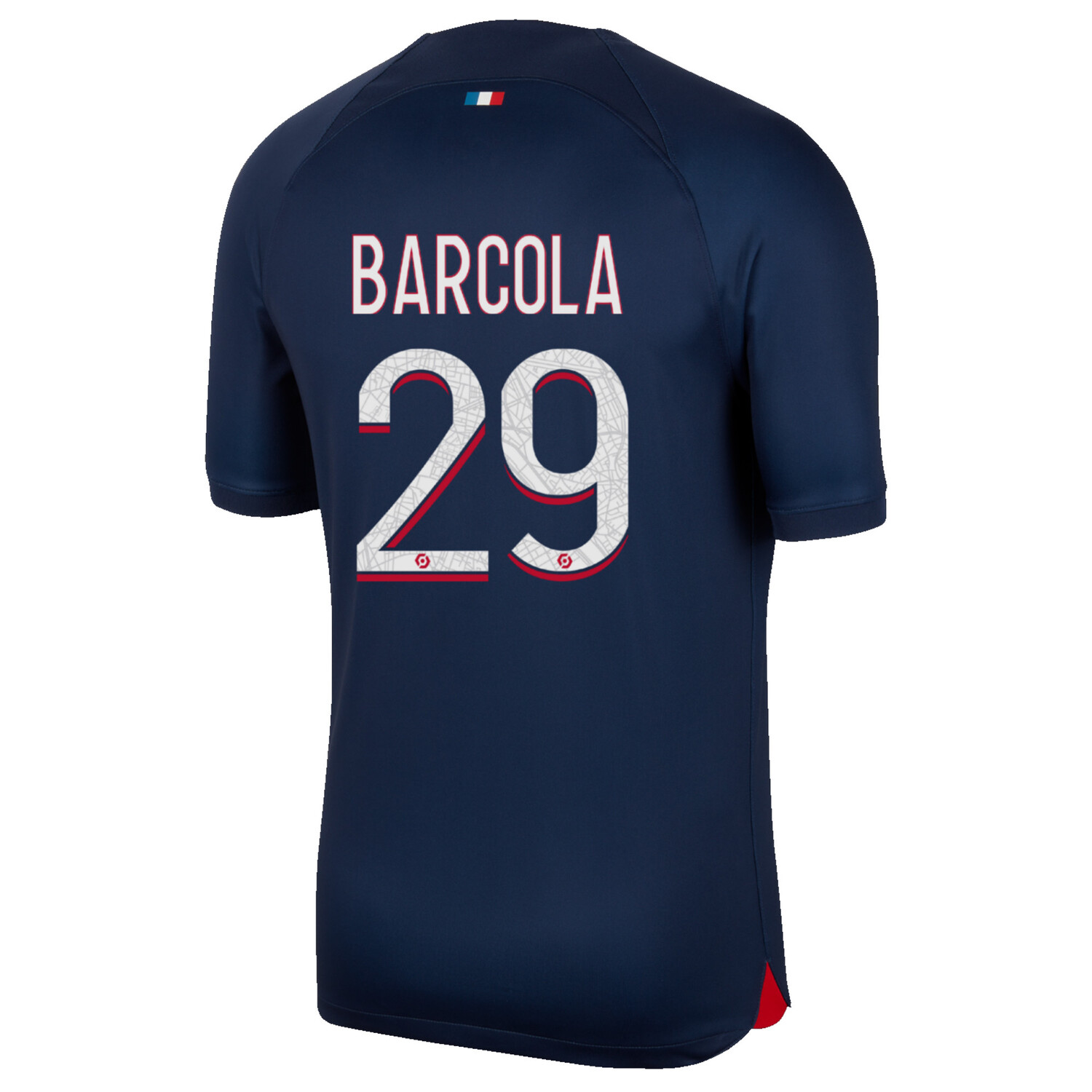 Maillot Barcola PSG domicile 2023 24 sur Foot