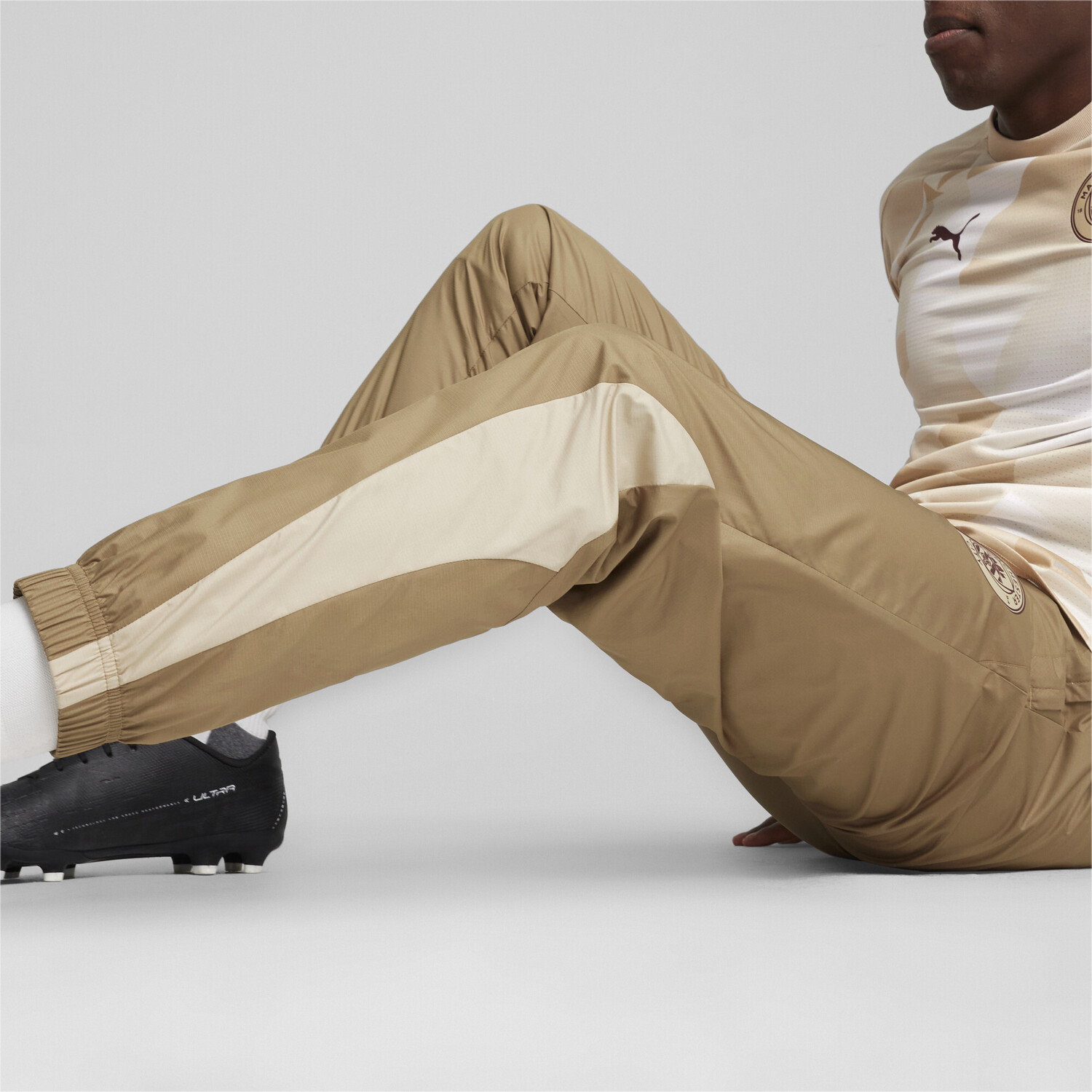 Pantalon De Survêtement Manchester City - Garçon 4-5 Ans - Jogger Bleu - Polycoton Molletonné