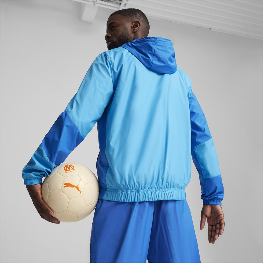 Veste survêtement avant match OM bleu 2023/24