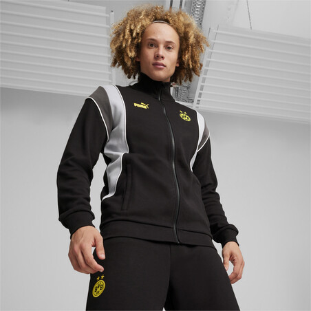 Veste survêtement Dortmund Archive noir gris 2023/24