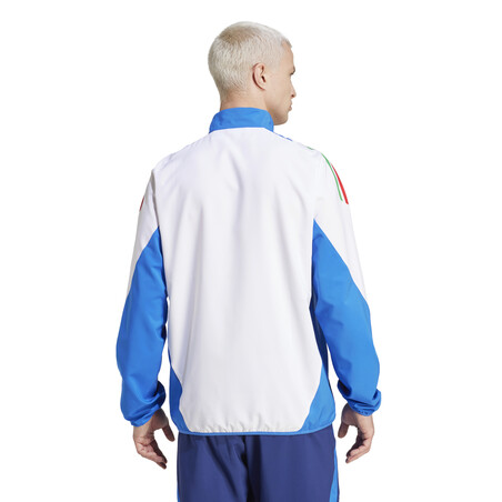 Veste survêtement avant match Italie blanc bleu 2024