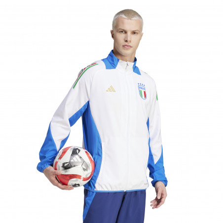 Veste survêtement avant match Italie blanc bleu 2024