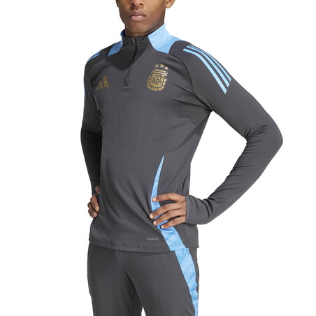 Sweat zippé Argentine gris bleu 2024