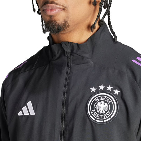 Veste survêtement avant match Allemagne noir violet 2024