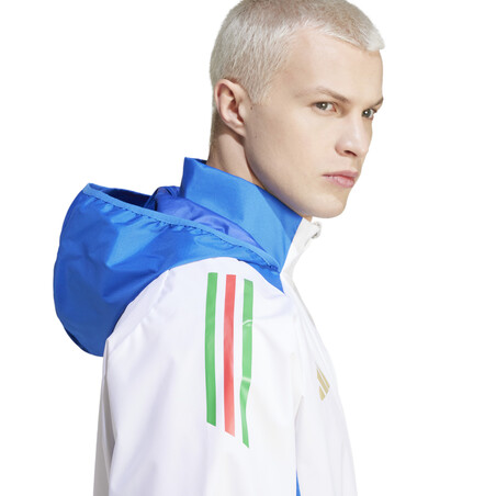 Veste imperméable Italie blanc bleu 2024