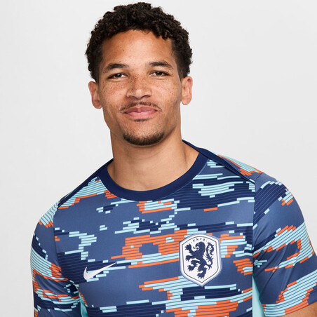 Maillot avant match Pays-Bas bleu orange 2024