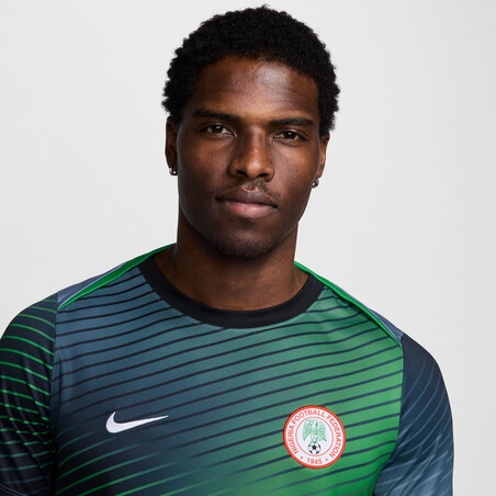 Maillot avant match Nigeria bleu vert 2024