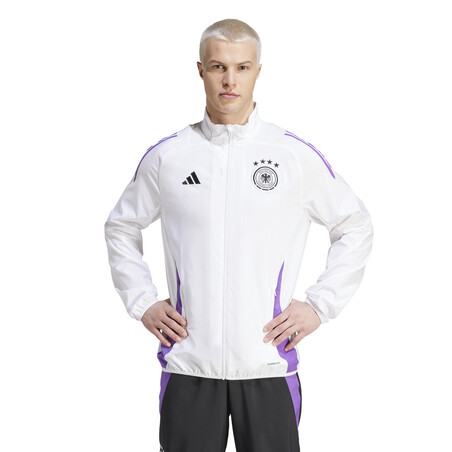 Veste survêtement avant match Allemagne blanc violet 2024