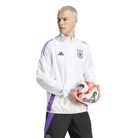 Veste survêtement avant match Allemagne blanc violet 2024