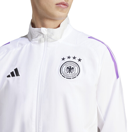 Veste survêtement avant match Allemagne blanc violet 2024