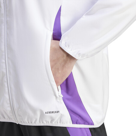 Veste survêtement avant match Allemagne blanc violet 2024