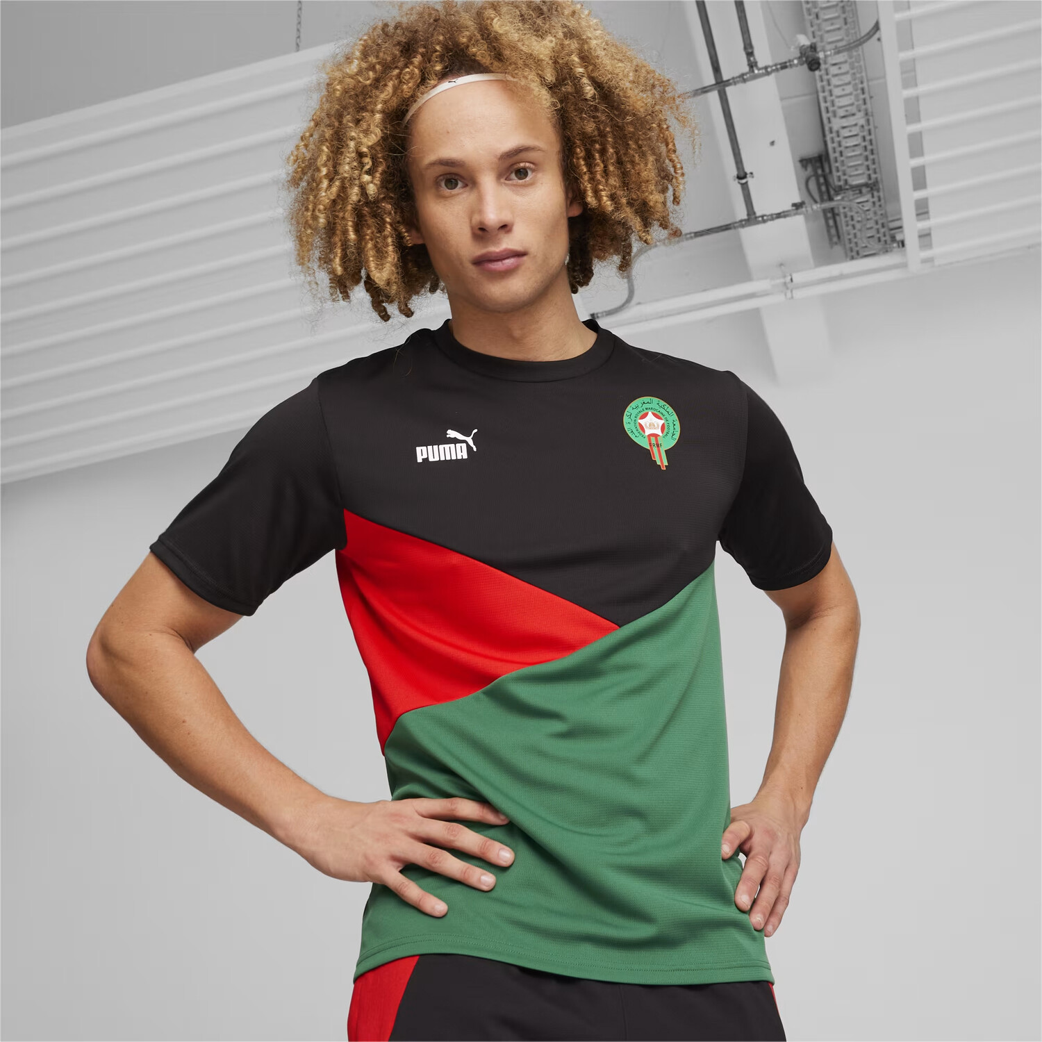 T Shirt Maroc noir rouge 2024 sur Foot