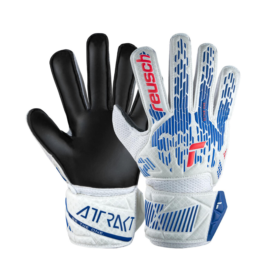 Gants gardien Reusch Attrakt Solid Junior blanc bleu