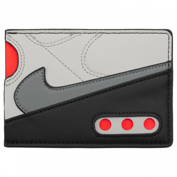 Porte cartes Nike Air Max 90 gris rouge