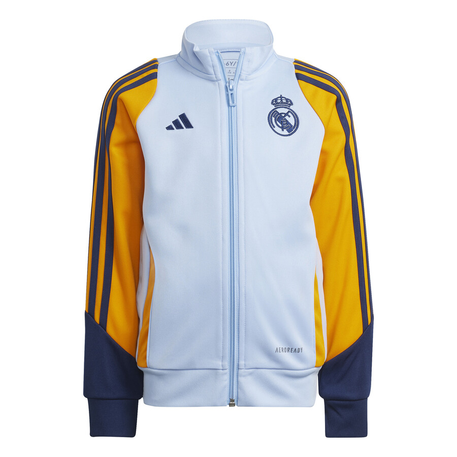 Ensemble survetement enfant Real Madrid bleu orange 2024 25 sur Foot