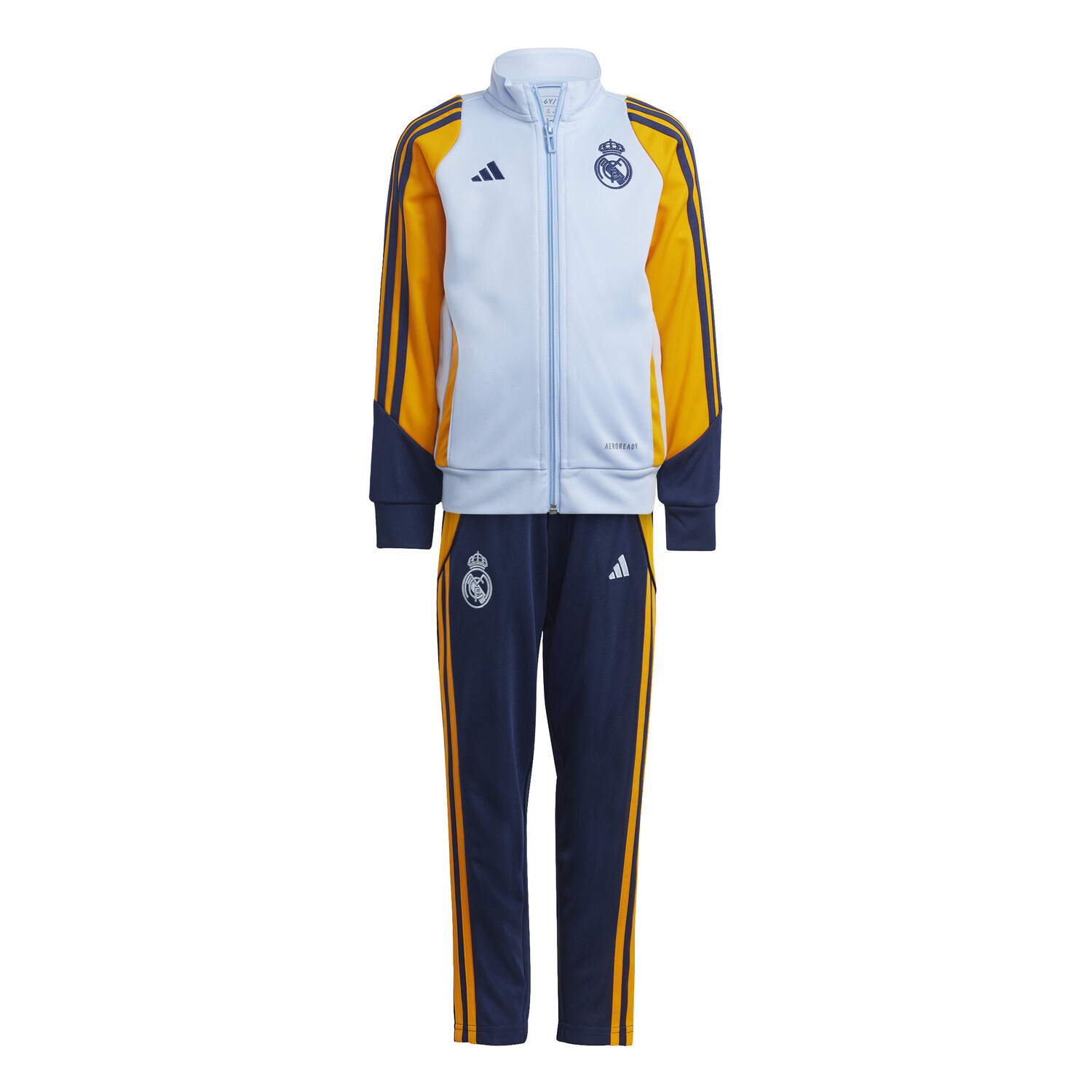 Ensemble survetement enfant Real Madrid bleu orange 2024 25 sur Foot
