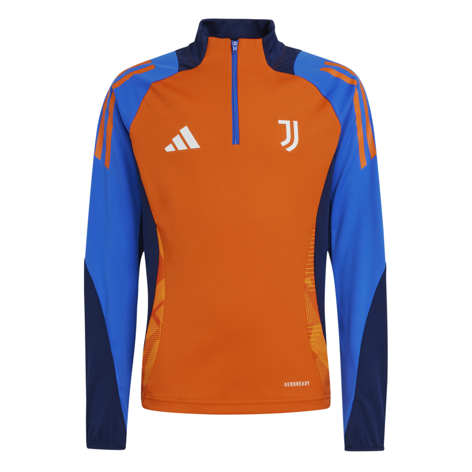 Sweat zippe junior Juventus orange bleu 2024 25 sur Foot