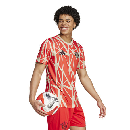 Maillot avant match Bayern Munich rouge blanc 2024/25