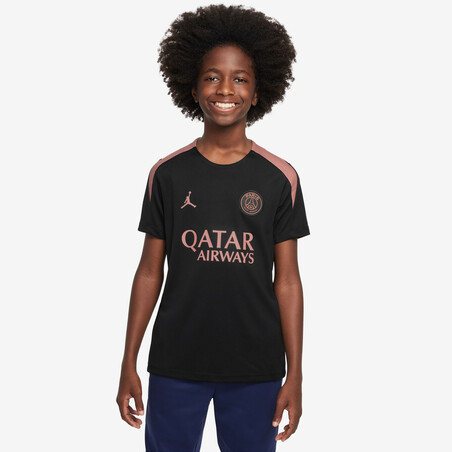 Maillot entraînement junior PSG Strike noir rose 2024/25