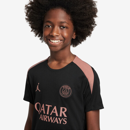 Maillot entraînement junior PSG Strike noir rose 2024/25