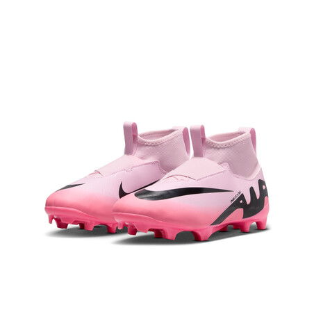 Nike Air Zoom Mercurial Superfly 9 junior Academy FG MG rose noir sur Foot