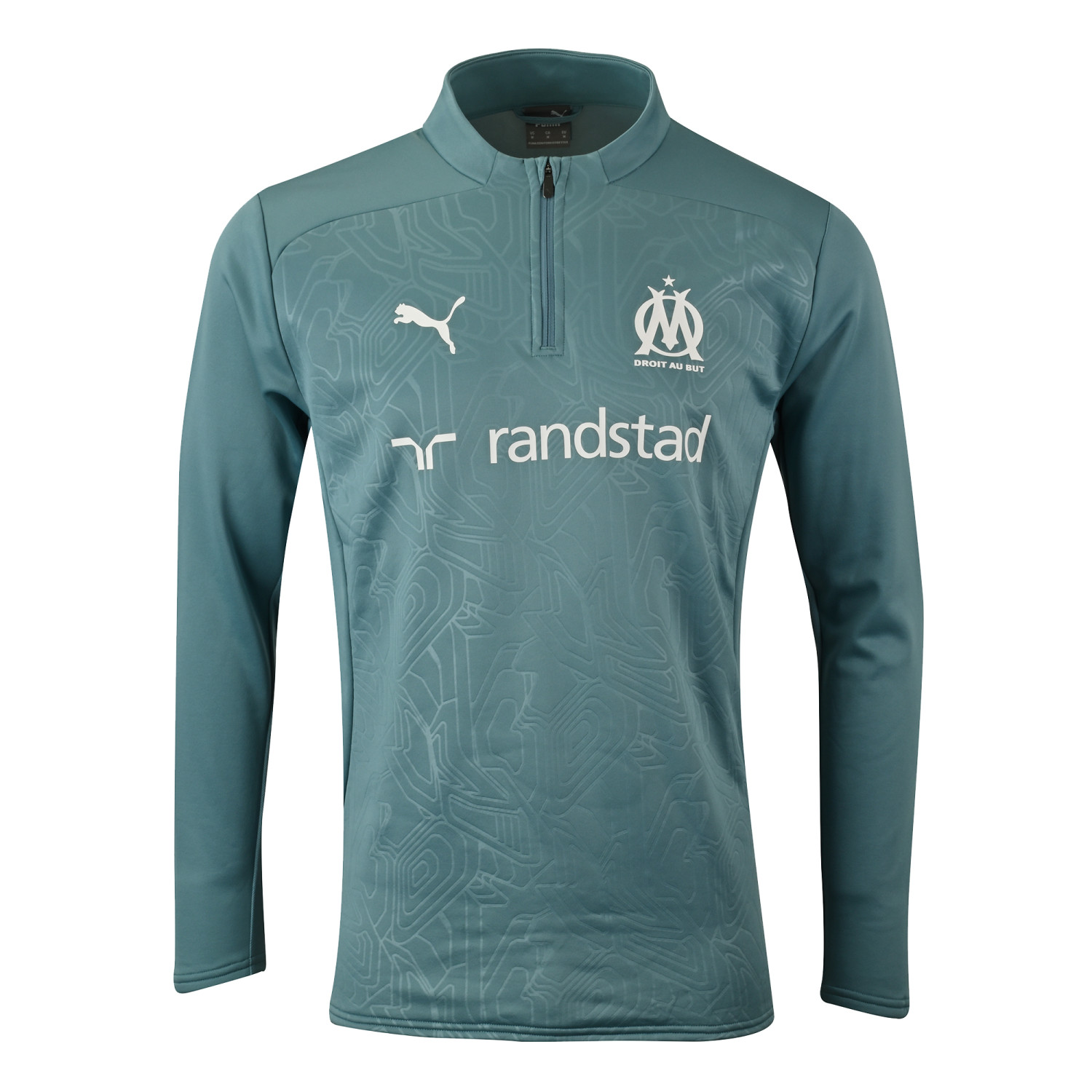 Sweat zipp?� OM Hybrid bleu ciel 2024/25 sur Foot.fr