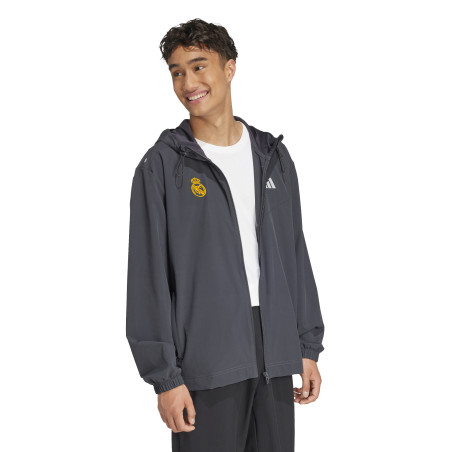 Veste survêtement Real Madrid gris 2024/25