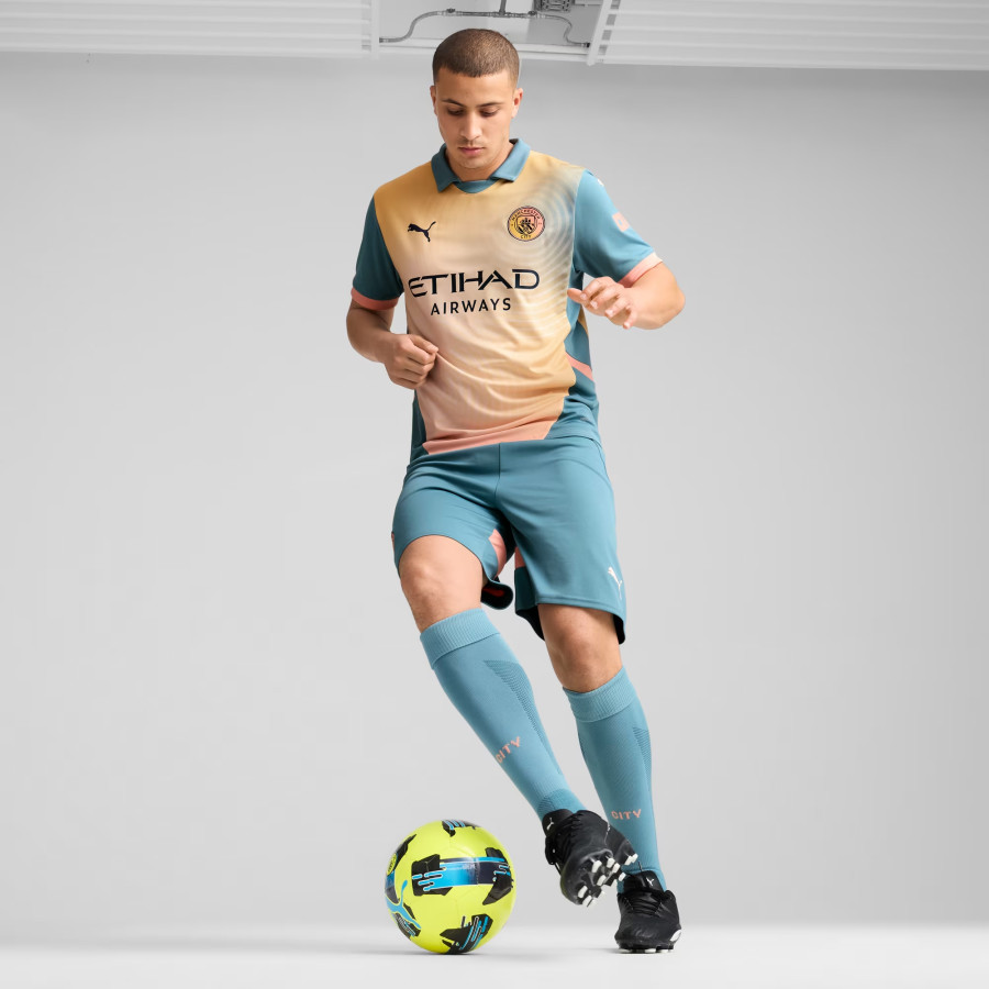 Maillot Manchester City Enfant 2024/25 - Rose, Collection "Definitely City", Coton DryCELL, Manches Courtes