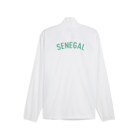 Veste survêtement avant match Sénégal woven blanc vert 2025