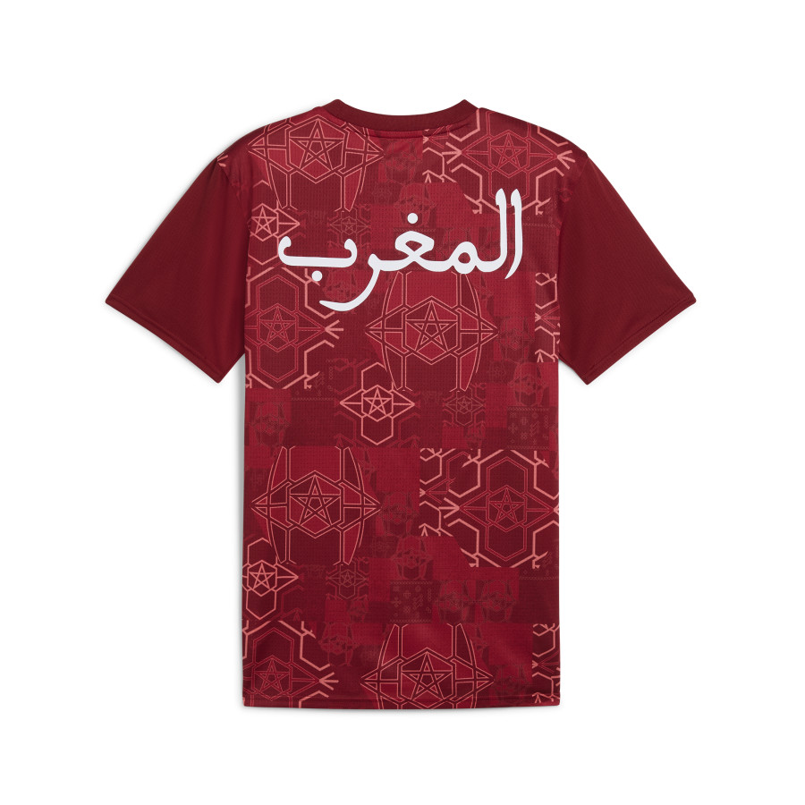 Maillot avant match Maroc rouge vert 2025