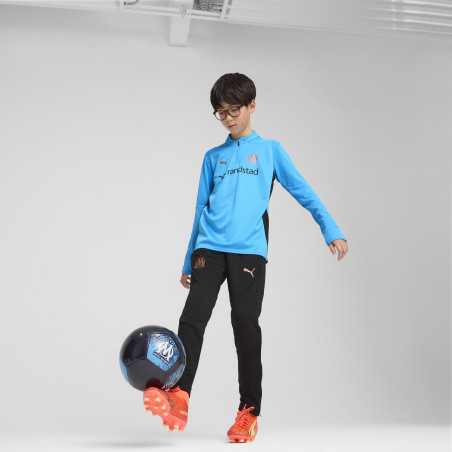 Sweat zippé junior OM bleu noir 2024/25