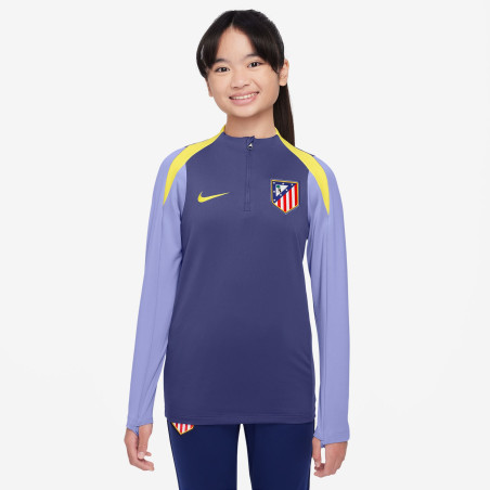 Sweat zippé junior Atlético Madrid Strike violet jaune