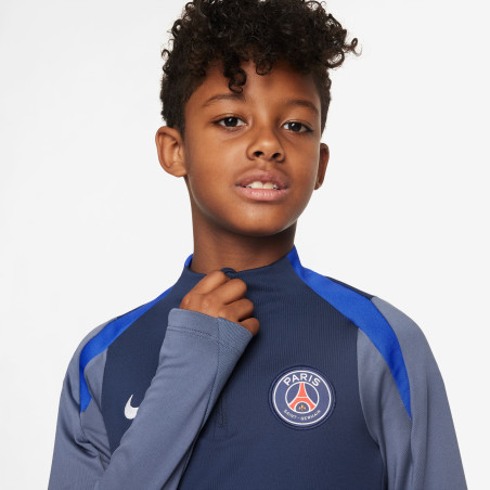 Sweat zippé junior PSG Strike bleu