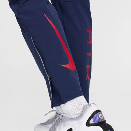Pantalon survêtement Nike Air woven bleu rouge