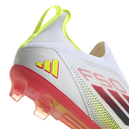 adidas F50 Elite FG LaceLess junior blanc rouge