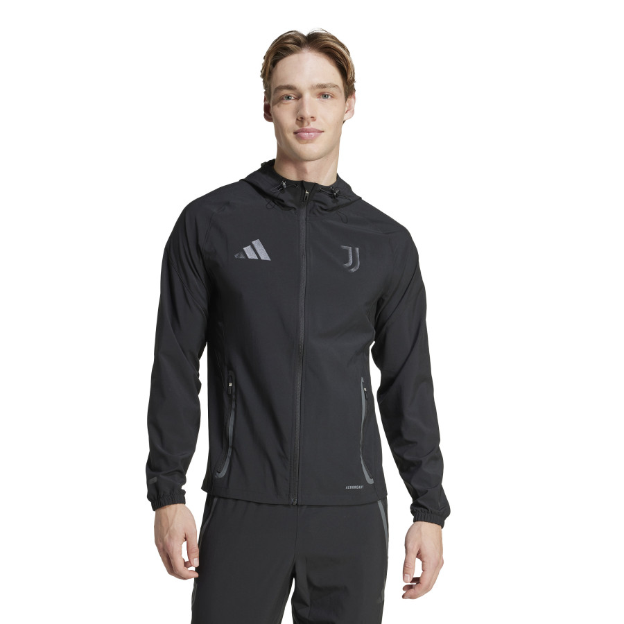 Veste survêtement à capuche Juventus woven noir