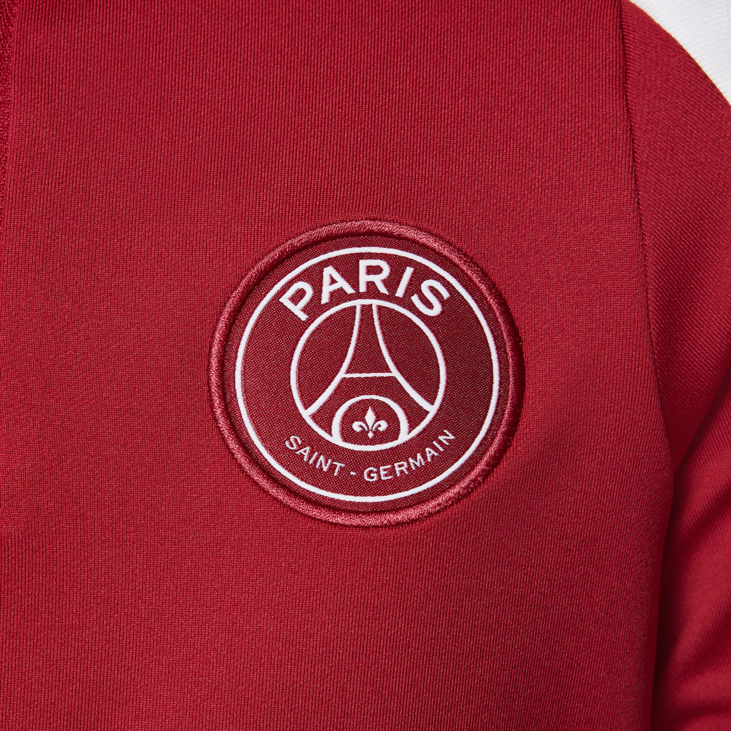 Sweat zippé junior PSG Strike rouge blanc sur