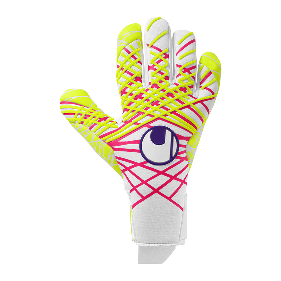 Gants gardien Uhlsport Prediction Ultragrip HN Maignan 374 blanc jaune