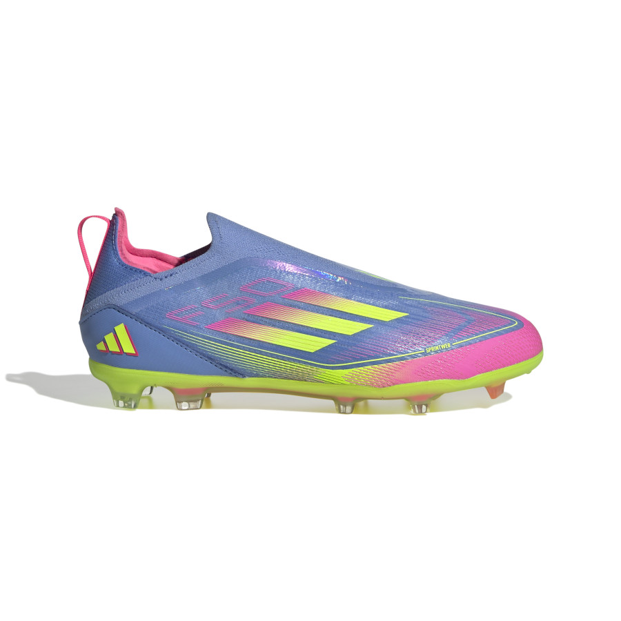 adidas F50 Elite junior LaceLess FG bleu rose